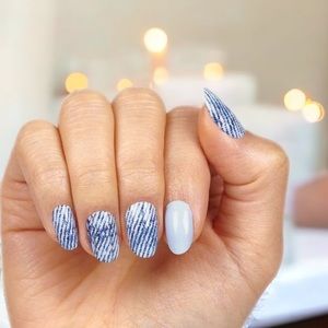 Color Street - Blue Jean baby nail polish strips.